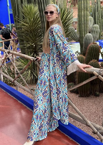 Кимоно "Samarkand long" синий - фото 10846