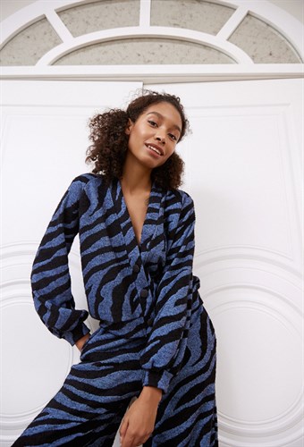 Кардиган "Plushy" Zebra blue - фото 8965