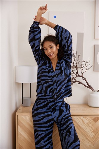 Брюки "Plushy" Zebra blue - фото 8971