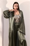 Кимоно "Royal silk long" мох - фото 10947
