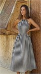 Платье "Stripes sea d.blue' Пл-00428