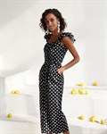 Сарафан "Dots Black" midi без крылышек - фото 8290